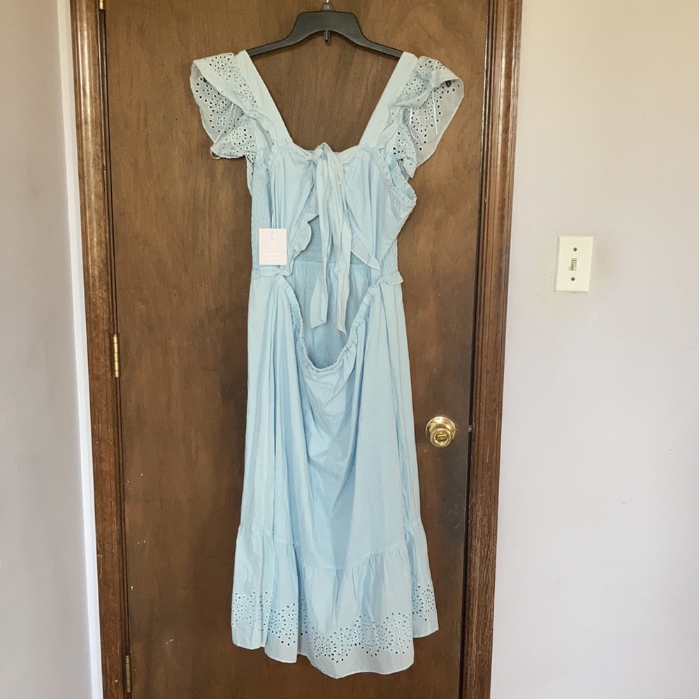 Relisted LC Lauren Conrad floral eyelet detail smock top tie back dress XL XXL - Picture 12 of 17